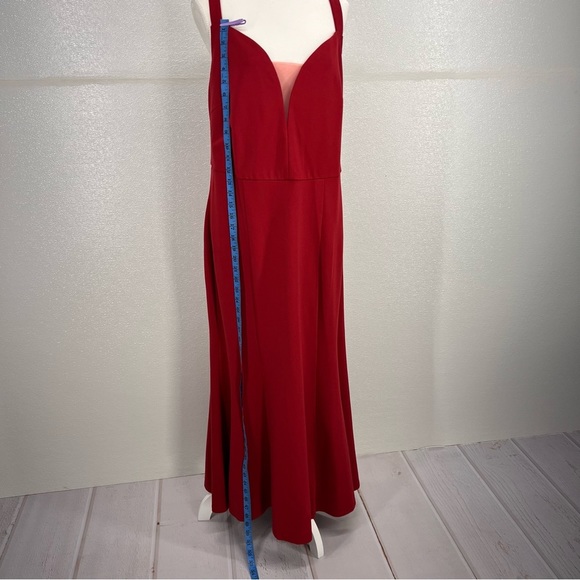 NWT Elegant Sleeveless Dresses Mesh V-Neck with Mesh Panel Maxi Cocktail Dress - Picture 13 of 17